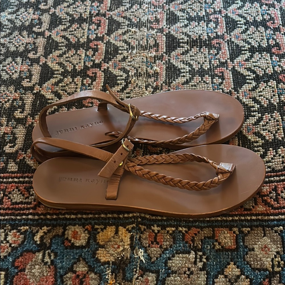 Jenni Kayne Mila Brown Braided Sandals